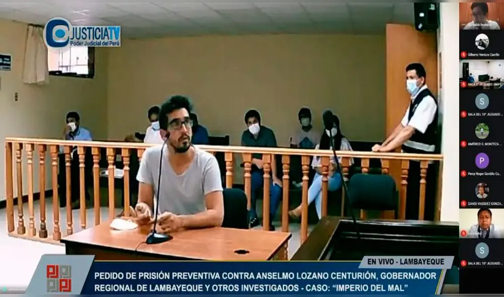 Investigados hicieron uso de su derecho de autodefensa en la audiencia. Foto: captura de vídeo Justicia TV