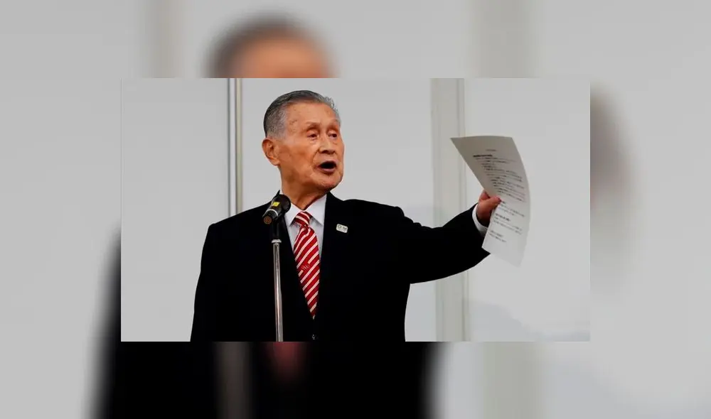 El presidente del comité de organización de los Juegos Olímpicos Tokio 2020se disculpó ante la prensa. Foto: AFP El presidente del comité de organización de los Juegos Olímpicos Tokio 2020se disculpó ante la prensa. Foto: AFP