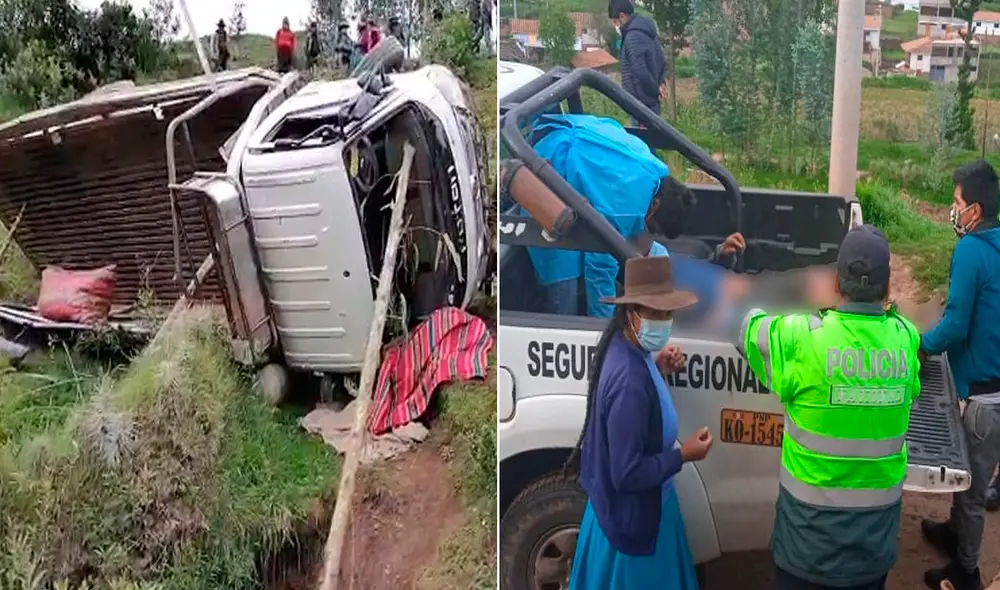 Heridos fueron trasladados a posta medica de Huanoquite. Foto: PNP.