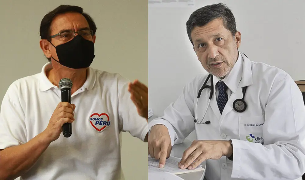 Germán Málaga reveló que fue a Palacio de Gobierno por ensayo clínico a Martín Vizcarra. Foto: composición, La República