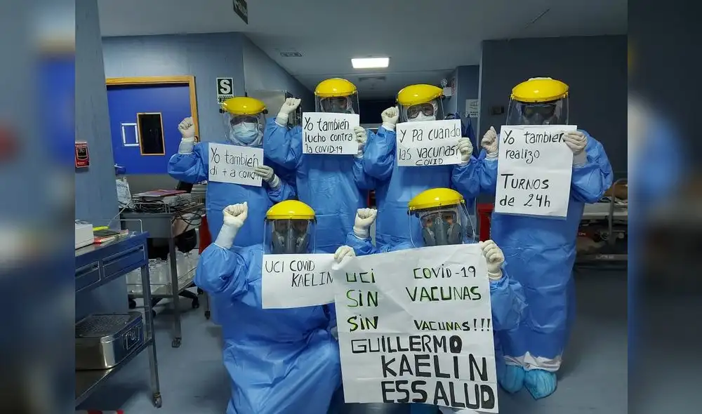 Personal de salud de hospital demandan ser parte de padrón de vacunación. Foto: La República