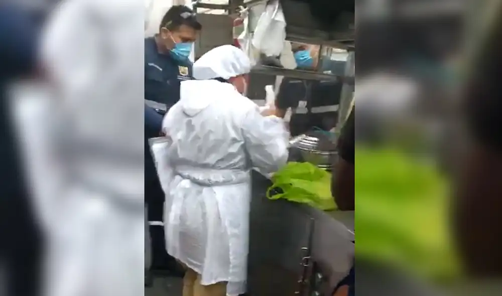 Carrito usado por comerciante fue llevado al depósito. Foto: difusión Carrito usado por comerciante fue llevado al depósito. Foto: difusión