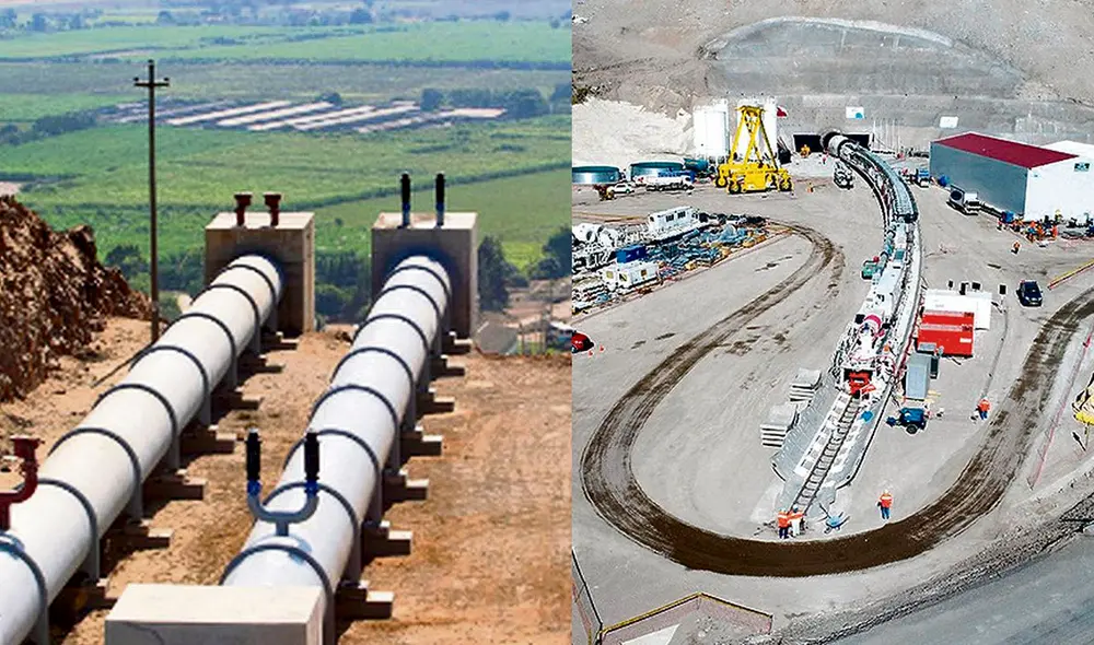 Los trabajos de Chavomochic (izquierda) están en para desde el 2017, mientras que el proyecto Majes-Siguas (derecha) lo está desde el 2018. Foto: difusión / composición LR Los trabajos de Chavomochic (izquierda) están en para desde el 2017, mientras que el proyecto Majes-Siguas (derecha) lo está desde el 2018. Foto: difusión / composición LR