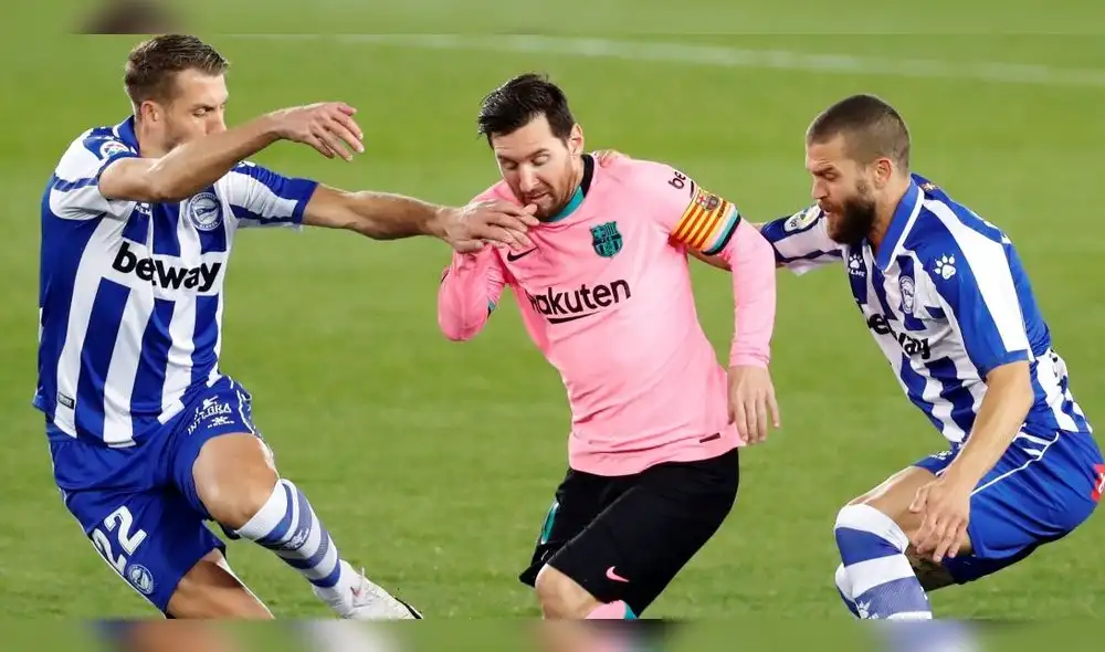 En la primera rueda de LaLiga Santander, FC Barcelona y Alavés empataron 1-1. Foto: EFE/David Aguilar