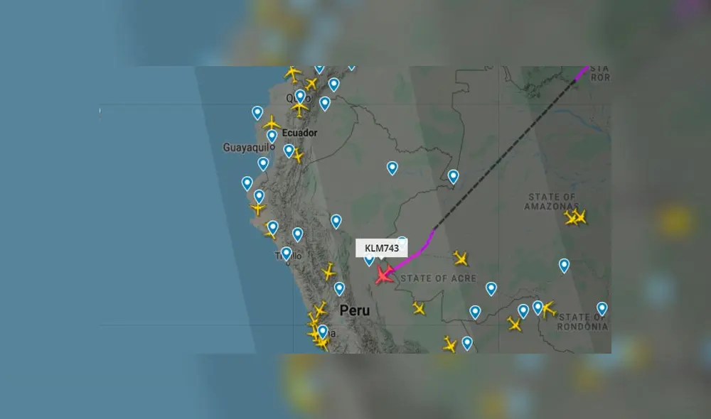 Vacunas llegarán alrededor de las 7:30 p.m. Foto:Flightradar24 Vacunas llegarán alrededor de las 7:30 p.m. Foto:Flightradar24