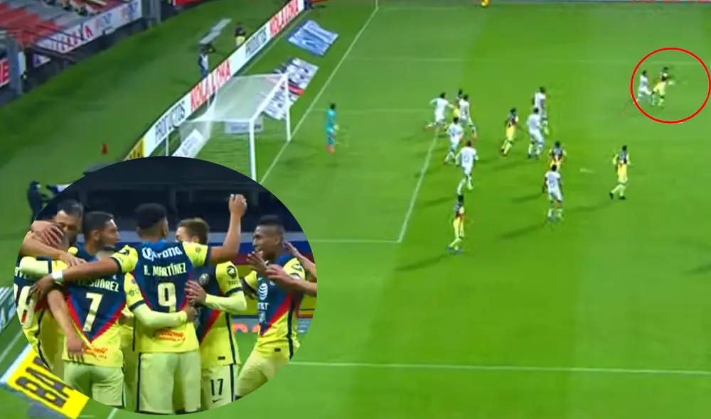 Pedro Aquino es parte del once titular de América. Foto: captura de TUDN Pedro Aquino es parte del once titular de América. Foto: captura de TUDN