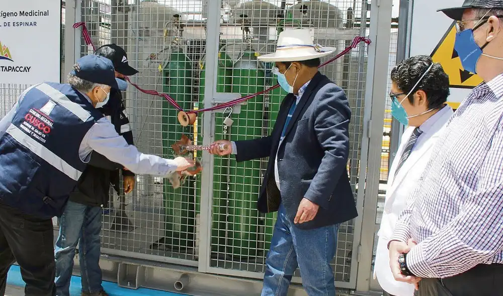 Arribo. Autoridades del Cusco recibieron la donación efectuada por la empresa Minera Antapaccay, destinada al hospital de la provincia de Espinar. Foto: difusión