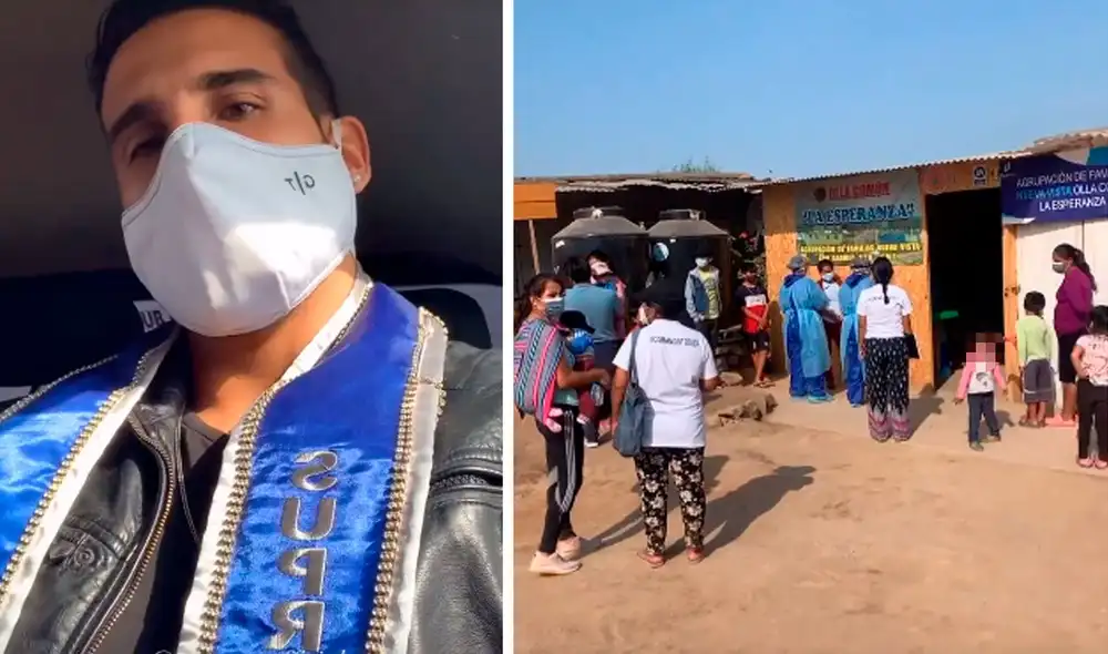 Varo Vargas, Mister Supranational Perú, encabezó la campaña médica realizada con la fundación Manos a la olla. Foto: captura Varo Vargas / Instagram