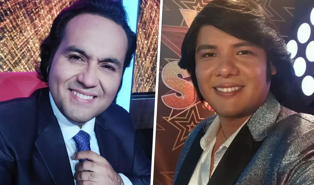 Imitadores de Dyango y Sandro en el set de Yo soy, grandes batallas. Foto: Jairo Tafur/ Instagram/ Tony Cam/ Instagram