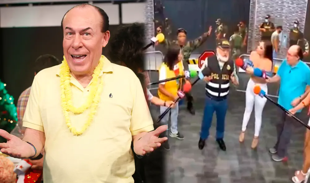 El cómico se reencontró con sus compañeros del elenco. Foto: Carlos Contreras / El Popular / captura ATV