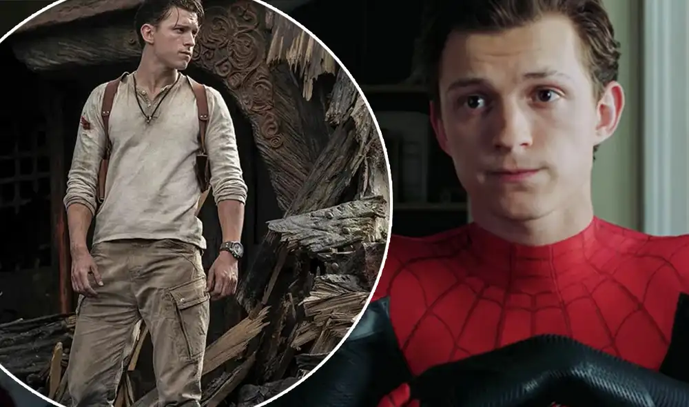 Tom Holland grabó Uncharted y días después inició Spiderman 3. Foto: composición/Marvel/Sony