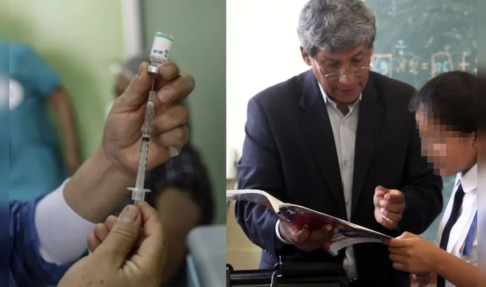 Profesores no formaban parte de la estrategia de inmunización del Minsa. Foto: composición/La República/Andina Profesores no formaban parte de la estrategia de inmunización del Minsa. Foto: composición/La República/Andina