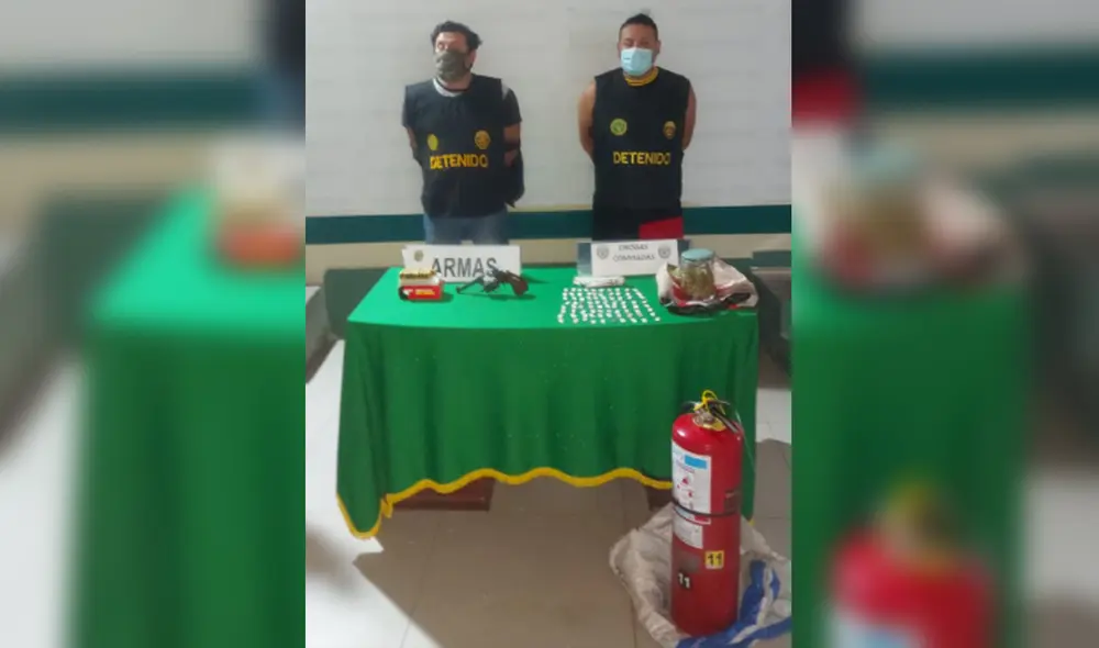 En poder de los sujetos se halló un arma de fuego. Foto: PNP