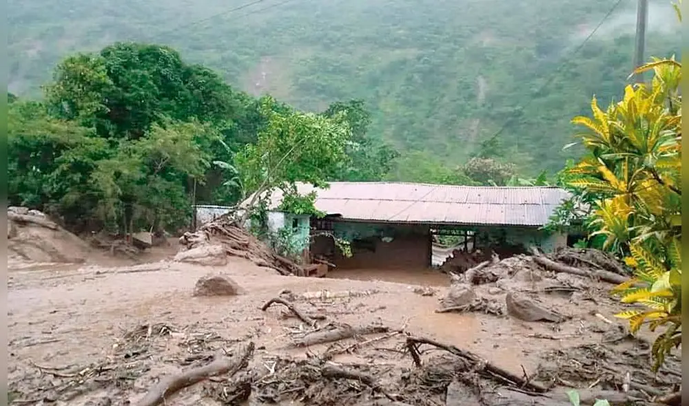 DESTRUIDO. Así luce la zona de Chaupimayo B tras el paso del huaico que dejó un muerto