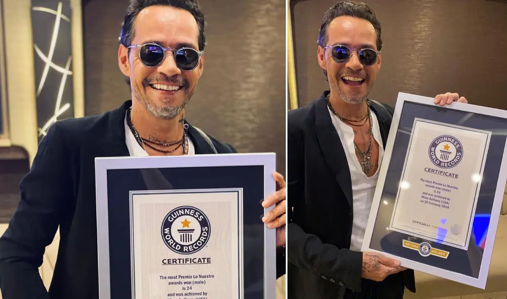 La organización indica que el mayor número de premios Lo nuestro acumulados por un artista masculino son 24 y fueron obtenidos en febrero del 2014. Foto: Instagram