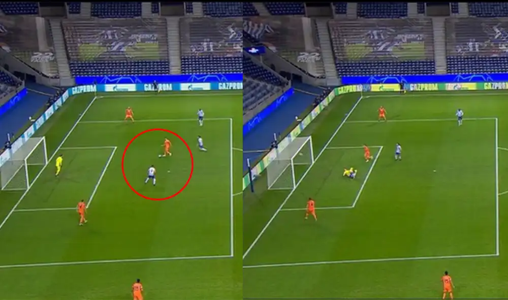 Bentancur dio un pase muy corto que Taremi recogió antes de la salida de Szczensny. Foto: captura de video Bentancur dio un pase muy corto que Taremi recogió antes de la salida de Szczensny. Foto: captura de video