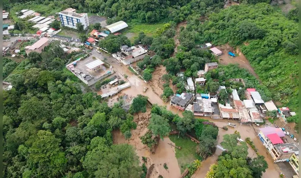 Intensas lluvias generan estragos en la provincia de La Convención. Foto: Indeci.