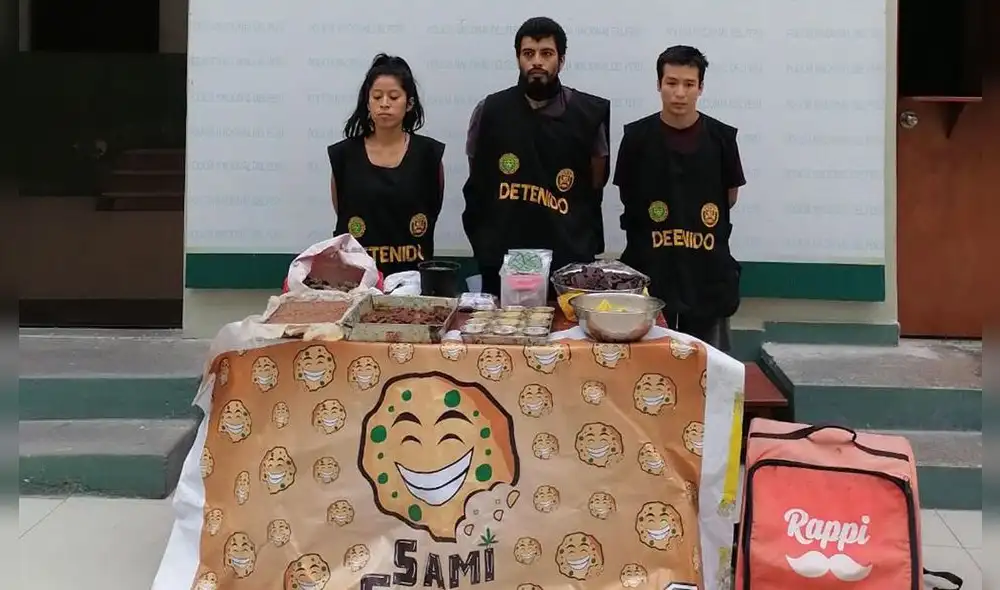 Jóvenes son capturados comercializando postres con marihuana. Foto: Cesar Zorrilla / URPI-GLR