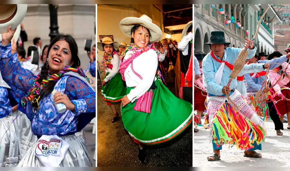 Los carnavales de diferentes regiones del sur fueron reconocidas como manifestaciones culturales de larga data. Foto: Andina / Composición