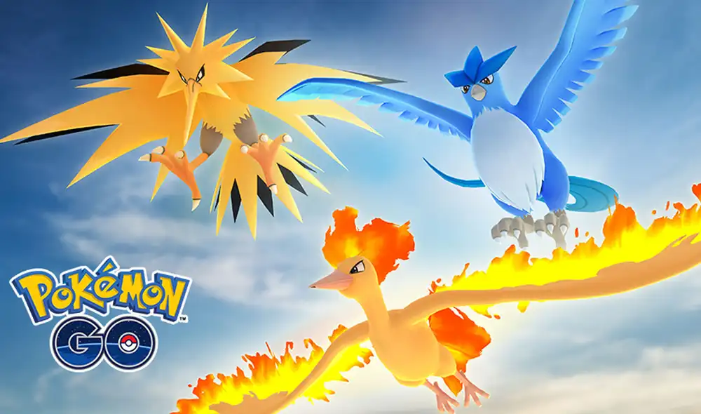 Articuno, Zapdos y Moltres son los legendarios de Kanto en Pokémon GO. Foto: Niantic