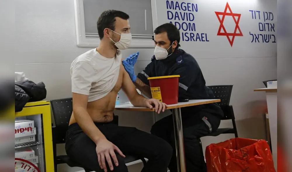 Israel, de unos nueve millones de habitantes, vacunó a más de cuatro millones de personas desde diciembre. Foto: AFP