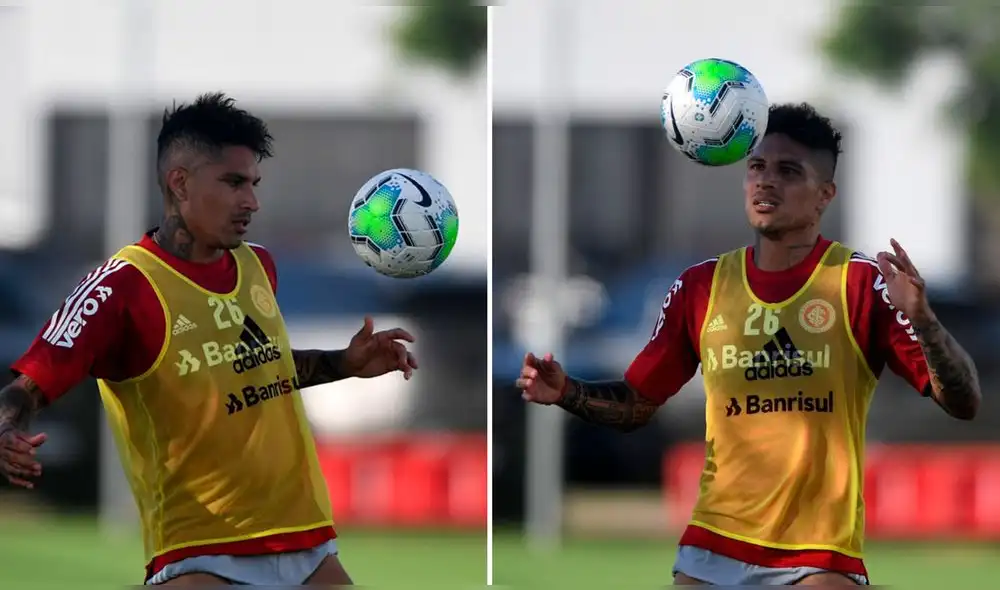 Paolo Guerrero ya entrena a la par con sus compañeros. Foto: Twitter/@SCInternacional