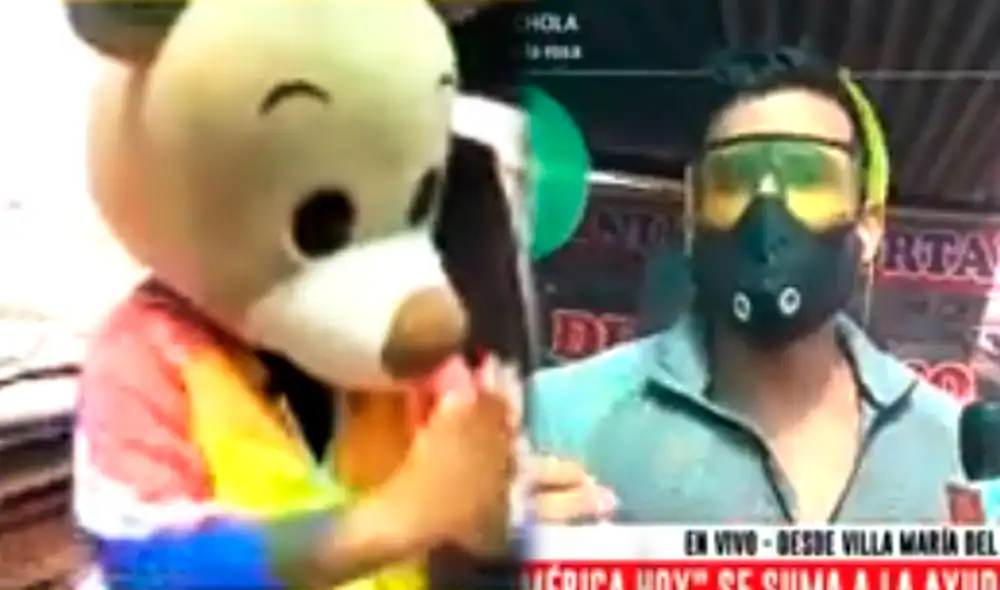 Ambos fueron parte de la ayuda solidaria de América Hoy. Foto: captura América TV