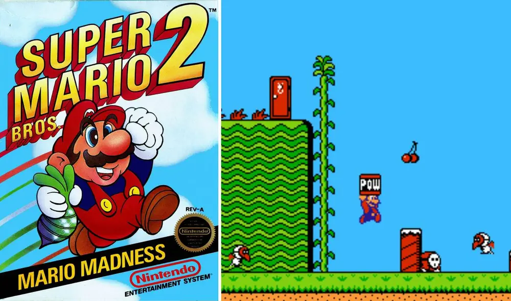 En Super Mario Bros 2, Mario puede cargar y lanzar vegetales, tomar impulso para saltar más alto y no puede pisar a otros enemigos como en todos los demás juegos de su saga. ¿Por qué? Foto: Nintendo