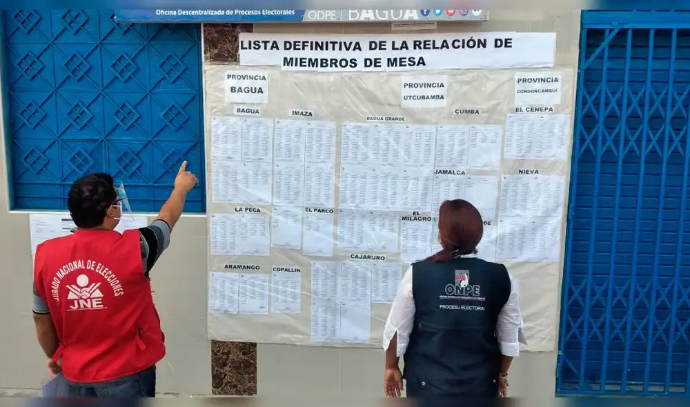 Lista definitiva de miembros de mesa en Bagua para las elecciones generales del 11 de abril del 2021. Foto: ODPE Bagua. Lista definitiva de miembros de mesa en Bagua para las elecciones generales del 11 de abril del 2021. Foto: ODPE Bagua.