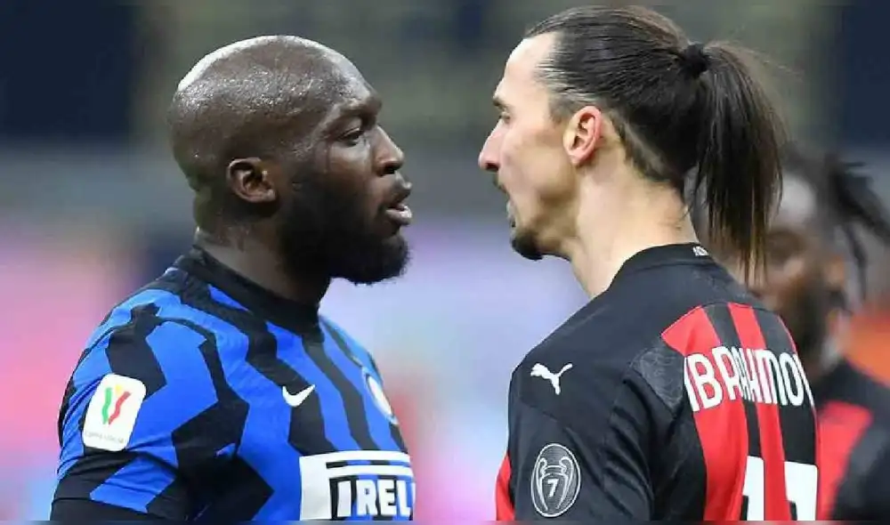 Lukaku e Ibrahimovic se vuelven a ver las caras en el derbi de Milan, esta vez por la Serie A. Foto: EFE
