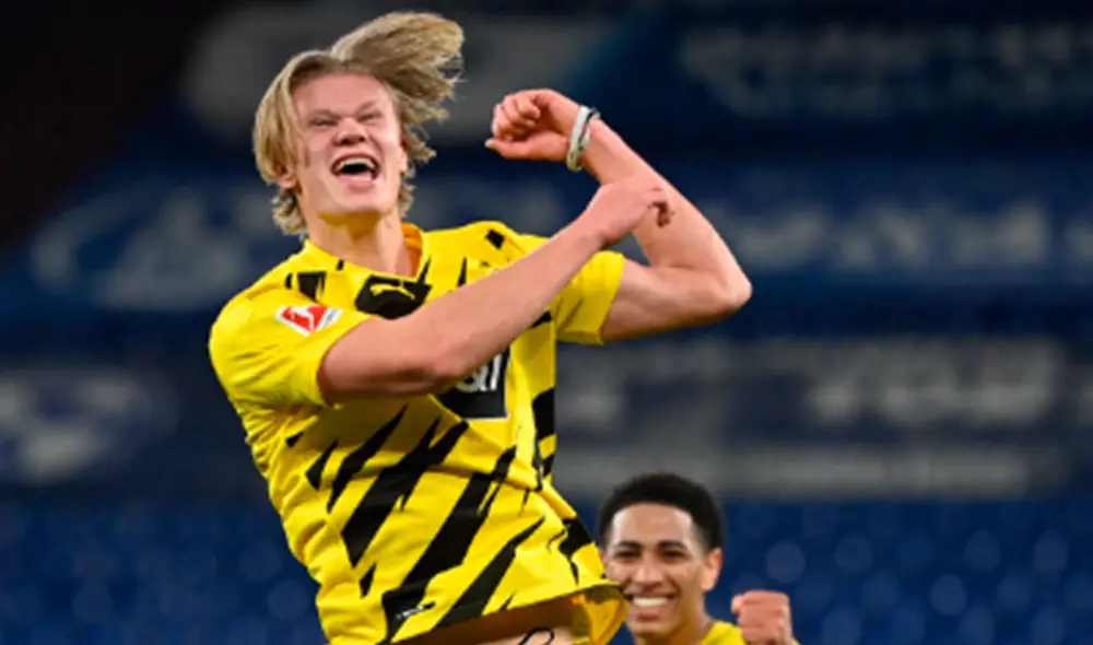 Erling Haaland sumó un nuevo doblete con el Borussia Dortmund por Bundesliga. Foto: AFP