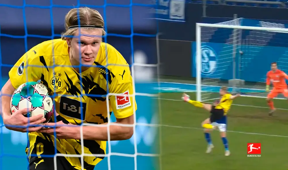 Erling Haaland suma 43 goles en 43 partidos oficiales por Bundesliga. Foto: composición AFP/La República Erling Haaland suma 43 goles en 43 partidos oficiales por Bundesliga. Foto: composición AFP/La República