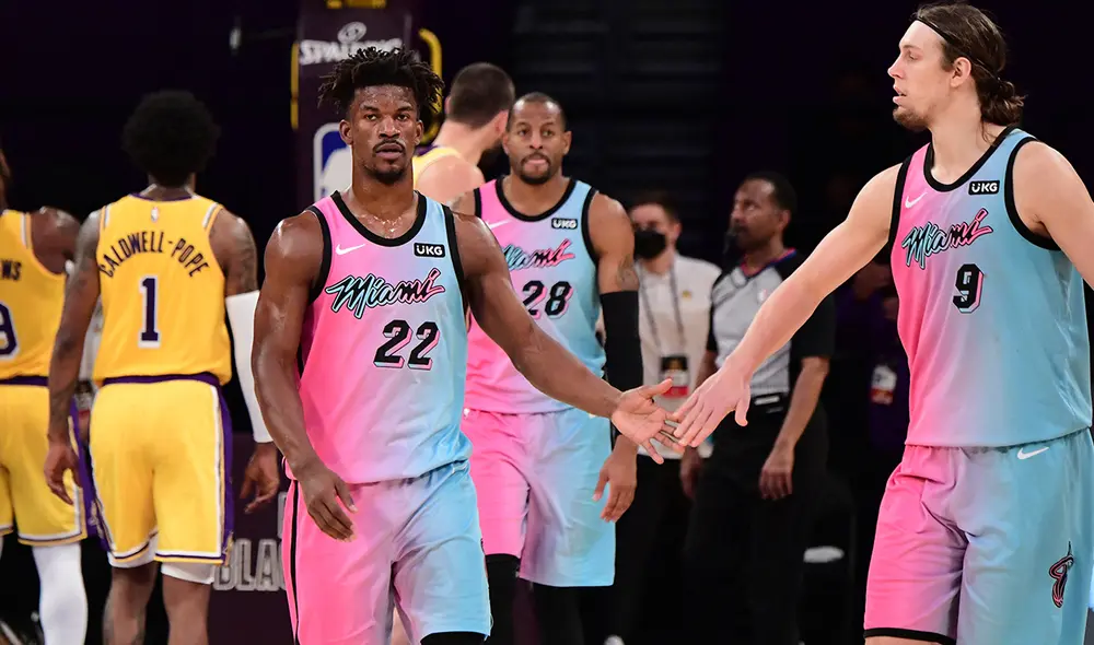 Heat se cobró una pequeña revancha por la final de la NBA que perdió ante Lakers el año pasado. Foto: AFP