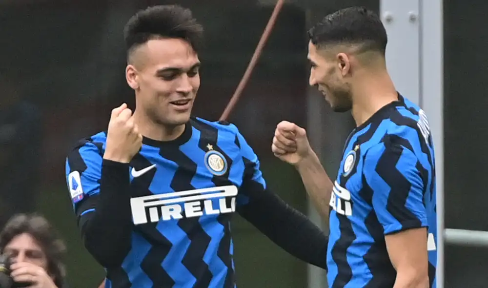 Lautaro Martínez abrió el marcador para el Inter. Foto: AFP Lautaro Martínez abrió el marcador para el Inter. Foto: AFP