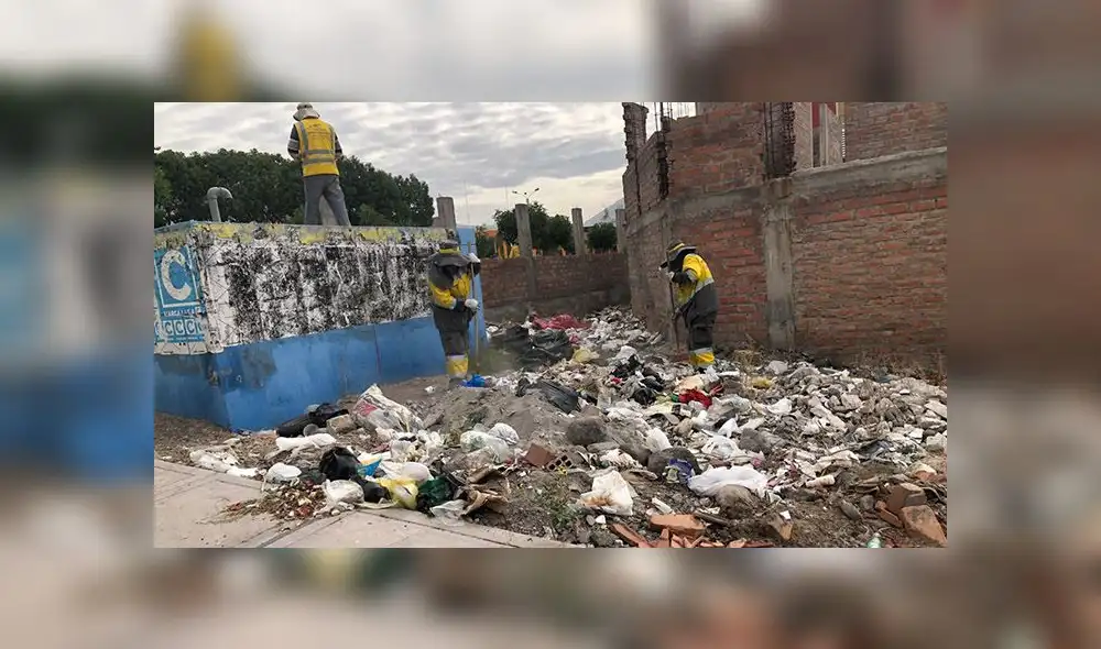 Durante la campaña de limpieza los trabajadores atendieron cuatro puntos críticos donde se acumulan desechos. Foto: Municipalidad de Cerro Colorado.