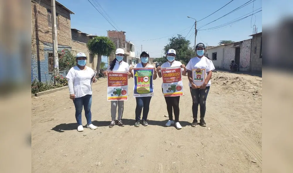 Personal de la comuna pacasmayina concientiza sobre peligros del dengue. Foto: MPP