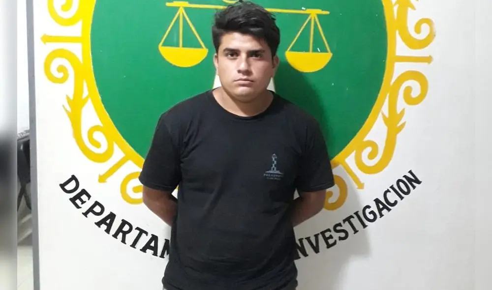 Cristhoper Yosimar Nuñez Castillo fue detenido en hospedaje hasta donde llevó a expareja. Foto: PNP Cristhoper Yosimar Nuñez Castillo fue detenido en hospedaje hasta donde llevó a expareja. Foto: PNP