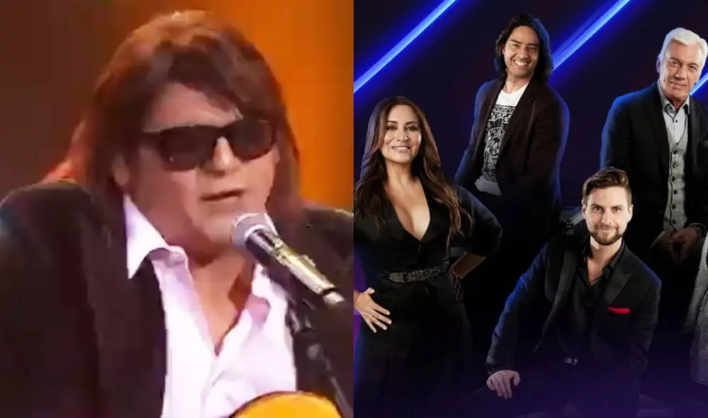 Imitador de José Feliciano recibe las felicitaciones del jurado en Yo soy Chile. Foto: captura de Chilevisión
