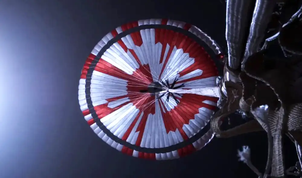 En menos de seis horas, los internautas respondieron por qué el paracaídas del Perseverance tenía esos colores. Nada era al azar. Foto: NASA