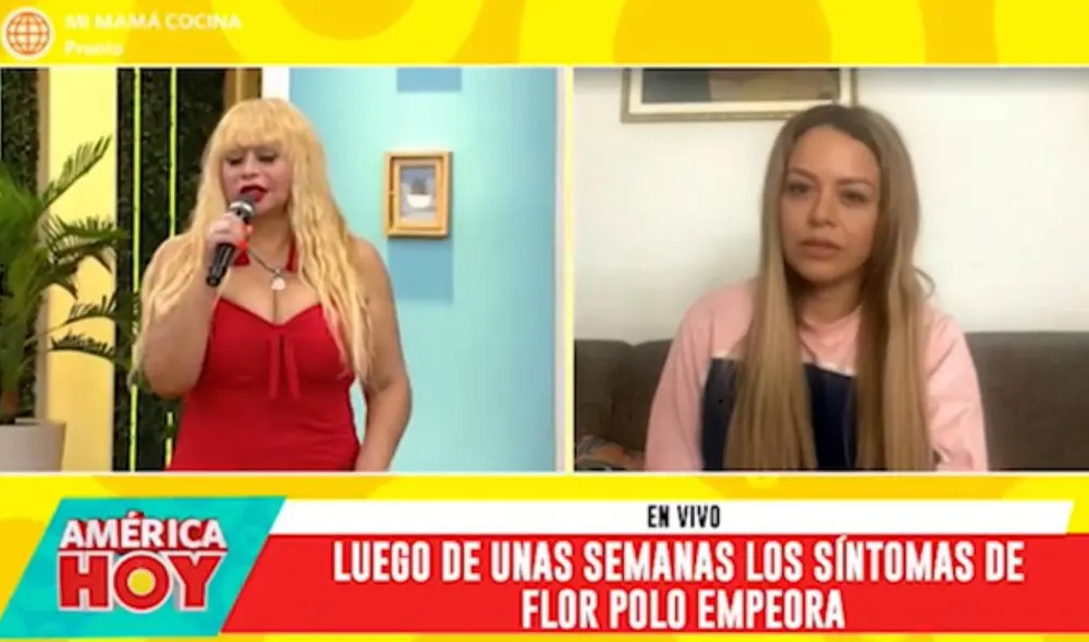Flor Polo padece las secuelas del coronavirus. Foto: captura de América TV Flor Polo padece las secuelas del coronavirus. Foto: captura de América TV