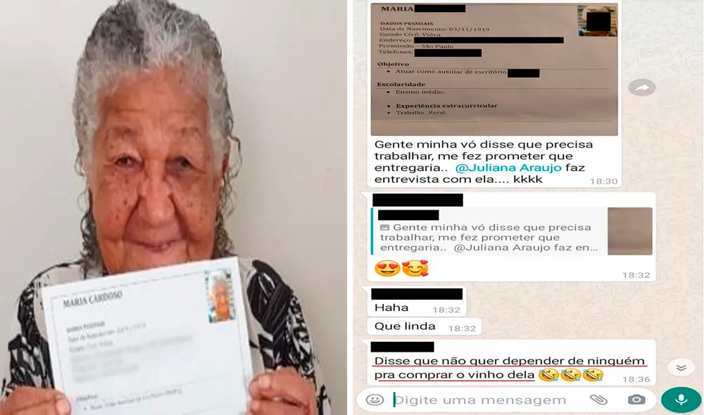 Doña María sorprendió a miles al pedir empleo y ganar su propio dinero. Foto: captura de Facebook Doña María sorprendió a miles al pedir empleo y ganar su propio dinero. Foto: captura de Facebook