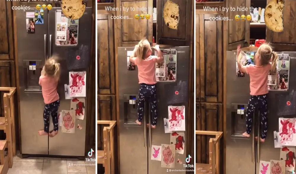 La pequeña dejó sin palabras a su madre al mostrar su habilidad para encontrar sus golosinas. Foto: captura de TikTok