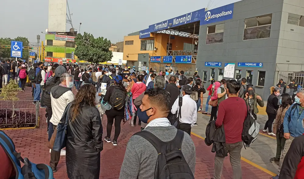 Según ministro Chicoma, durante el confinamiento el Metropolitano era usado por 173.000 personas diariamente. Foto: URPI - GLR