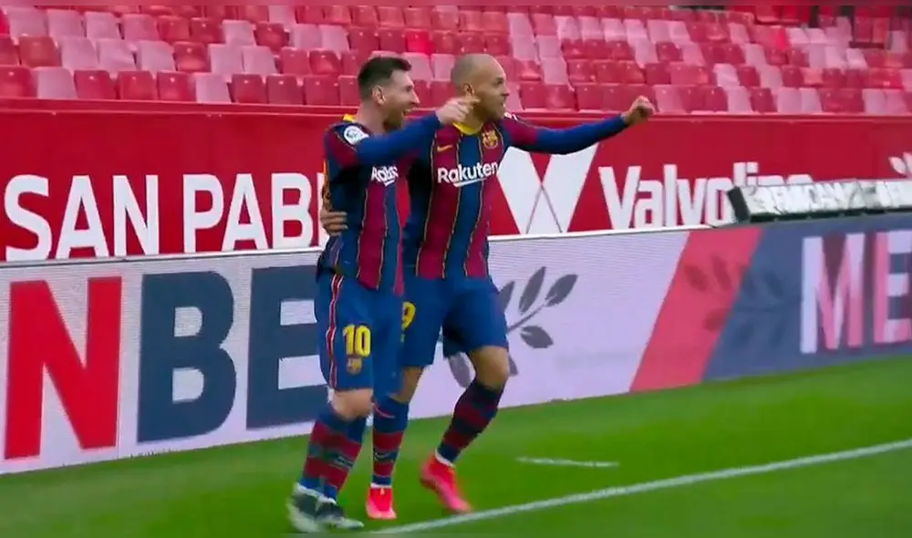 El argentino marcó su tanto número 19 en LaLiga Santander. Foto: captura/ESPN El argentino marcó su tanto número 19 en LaLiga Santander. Foto: captura/ESPN