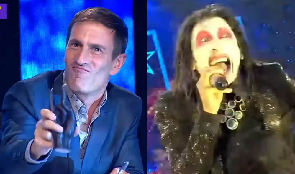 Mauri Stern expresa su admiración hacia Mike Bravo, el imitador de Marilyn Manson. Foto: captura de Latina