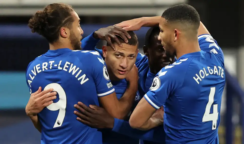 Richarlison adelantó al Everton. Foto: AFP