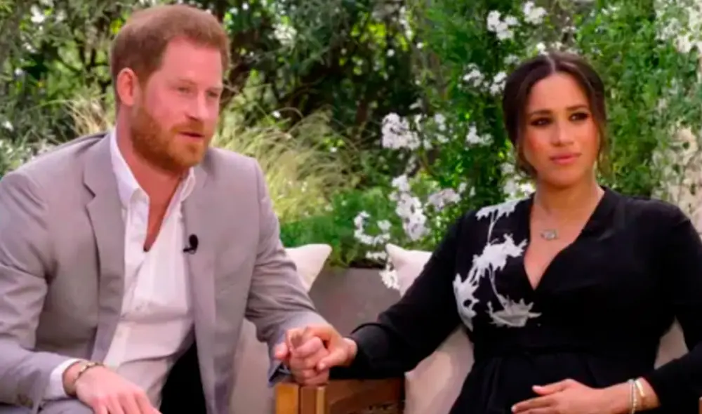 Meghan Markle y el príncipe Harry conversaron con la presentadora de televisión Oprah Winfrey. Foto: captura CBS Meghan Markle y el príncipe Harry conversaron con la presentadora de televisión Oprah Winfrey. Foto: captura CBS