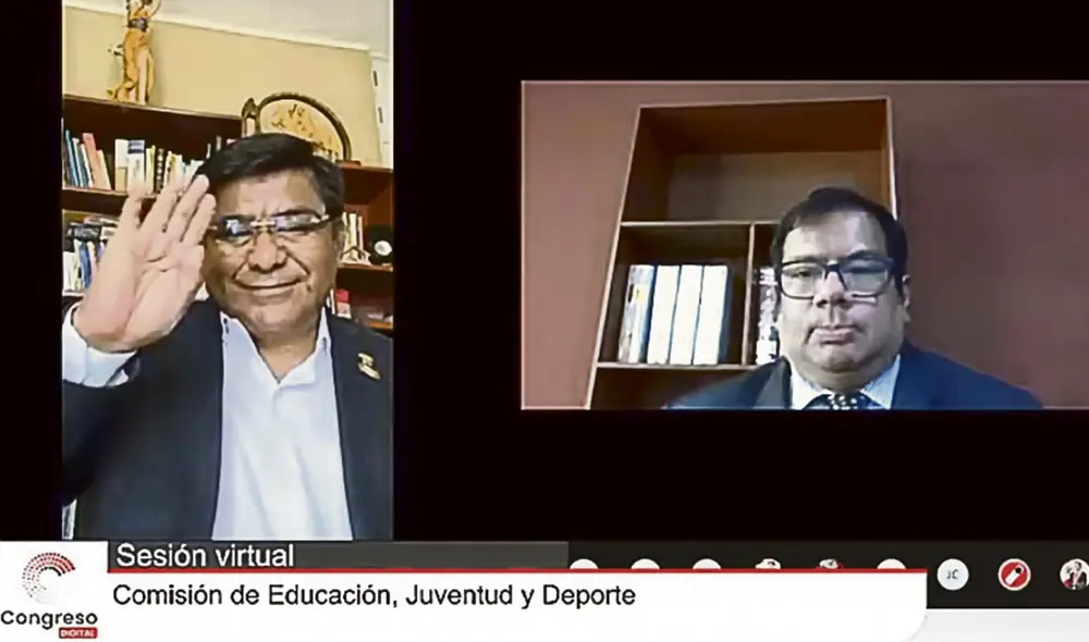 Sesión. Comisión de Educación aprobó predictamen sin tomar en cuenta opinión del Minedu. Foto: Congreso TV Sesión. Comisión de Educación aprobó predictamen sin tomar en cuenta opinión del Minedu. Foto: Congreso TV