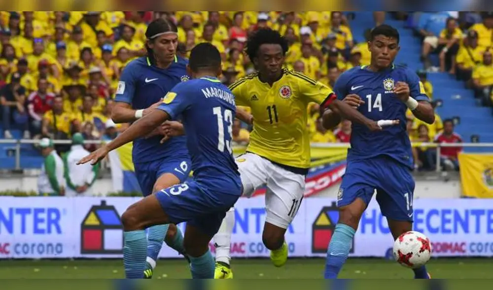 Colombia vs. Brasil jugarán el próximo 26 de marzo de 2021 por la fecha 5 de las Eliminatorias Qatar 2022. Foto: AFP