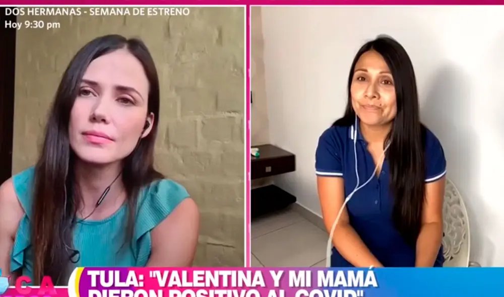 La presentadora de televisión se encuentra aislada tras contagiarse del coronavirus. Foto: captura/América TV La presentadora de televisión se encuentra aislada tras contagiarse del coronavirus. Foto: captura/América TV